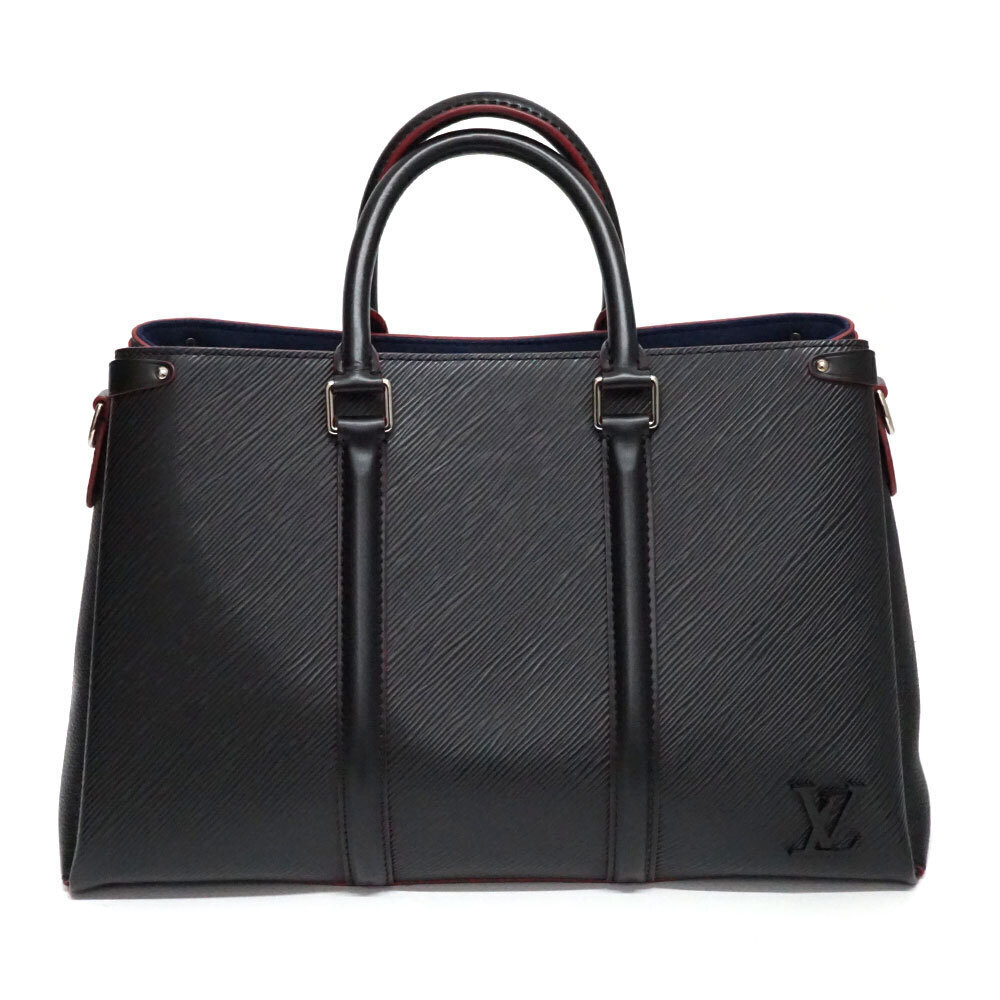 Louis Vuitton Soufflot NV Top Handle Bag Leather Black